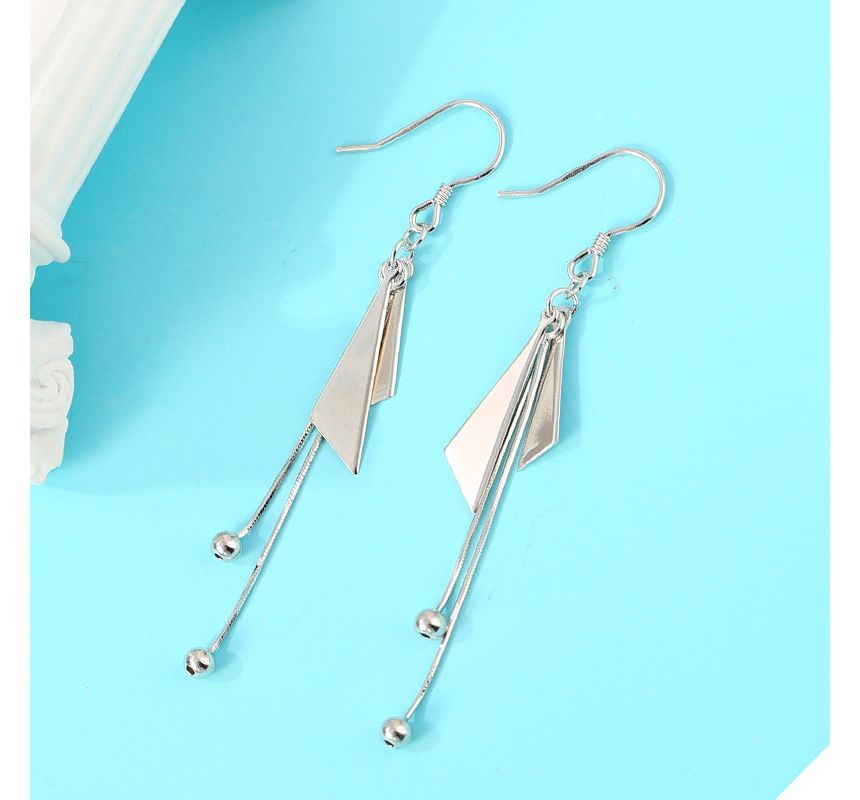 Geometric Sterling Silver Drop Earring SpreePicky