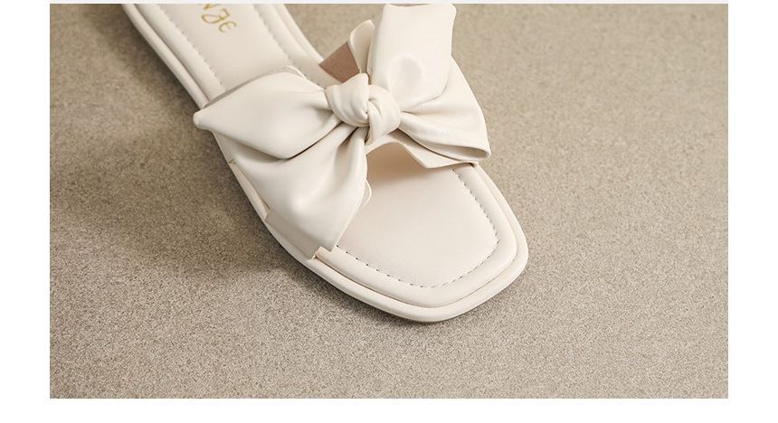 Bow Flat Slide Sandals SpreePicky