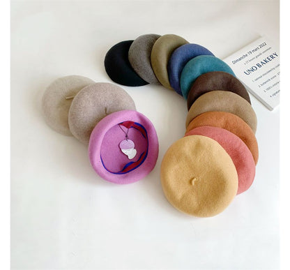 Plain Wool Beret SpreePicky