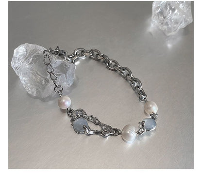 Faux Pearl Moon Stone Bracelet SpreePicky