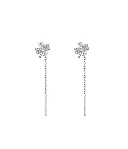 Clover Sterling Silver Dangle Earring SpreePicky