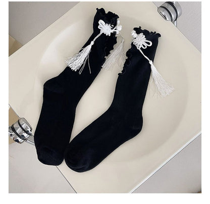 Frog-Button Cutout Socks SpreePicky