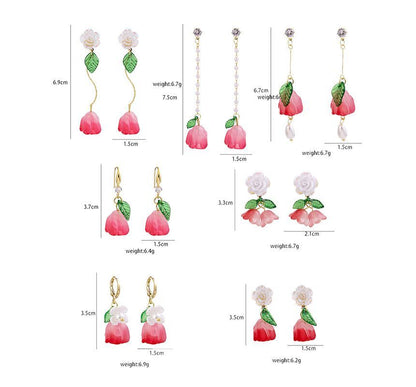 Flower Alloy Dangle Earring SpreePicky