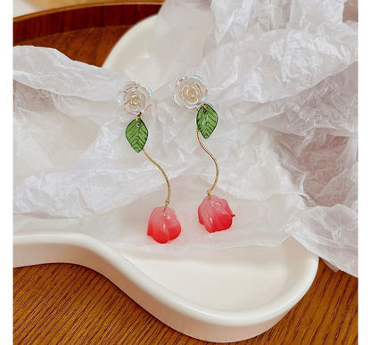 Flower Alloy Dangle Earring SpreePicky