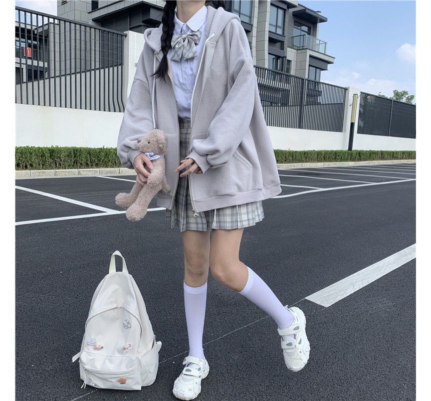 Plain Oversized Zip Hoodie (Various Designs) mySite