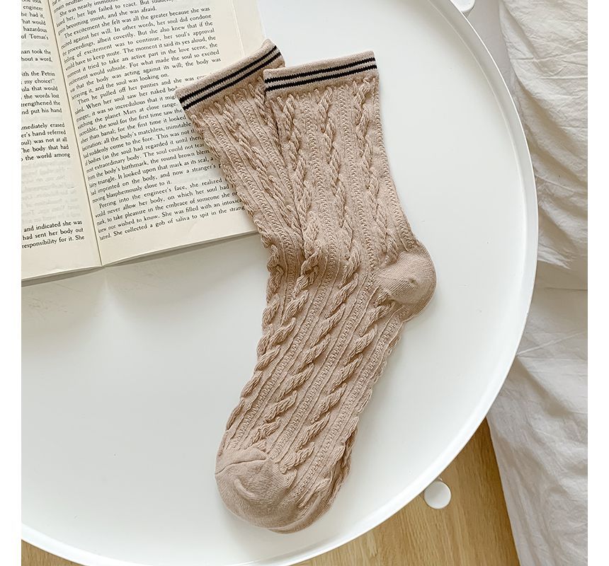 Set of 2 / 4: Contrast Trim Socks SpreePicky