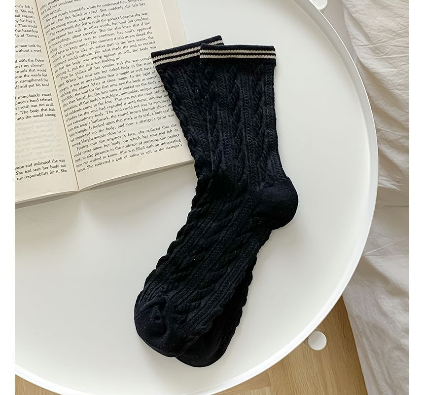 Set of 2 / 4: Contrast Trim Socks SpreePicky