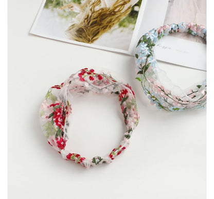 Flower Lace Face Wash Headband SpreePicky