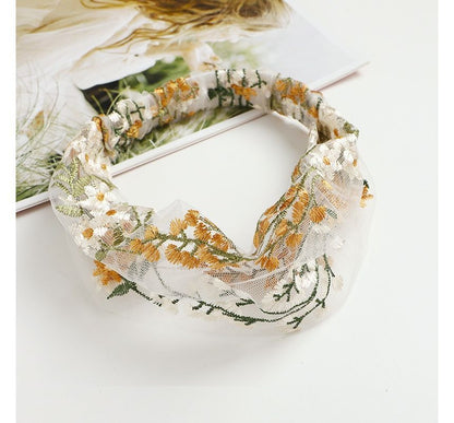 Flower Lace Face Wash Headband SpreePicky