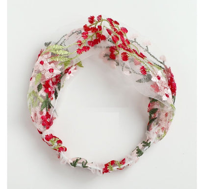 Flower Lace Face Wash Headband SpreePicky