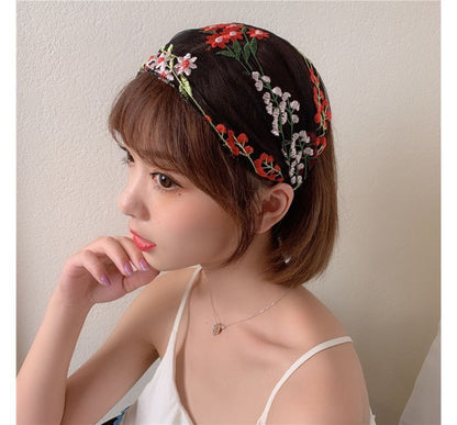 Flower Lace Face Wash Headband SpreePicky