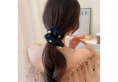 Faux Pearl Organza Scrunchie SpreePicky