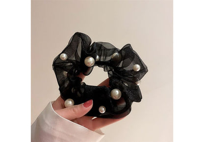 Faux Pearl Organza Scrunchie SpreePicky