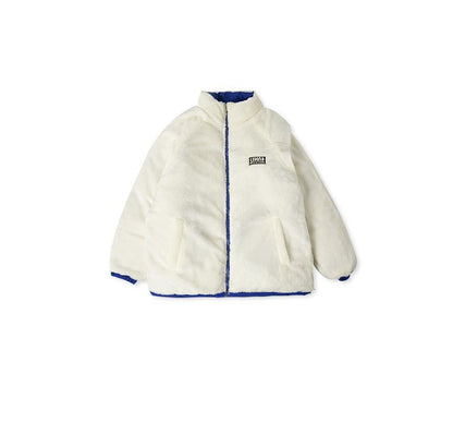 Reversible Lettering Zip-Up Padded Jacket SpreePicky