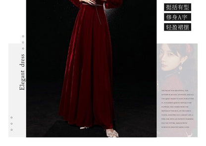 Long-Sleeve Sweetheart-Neckline Rhinestone A-Line Evening Gown SpreePicky