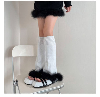 Feather Accent Leg Warmer SpreePicky