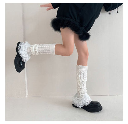 Ruffle Trim Leg Warmer SpreePicky