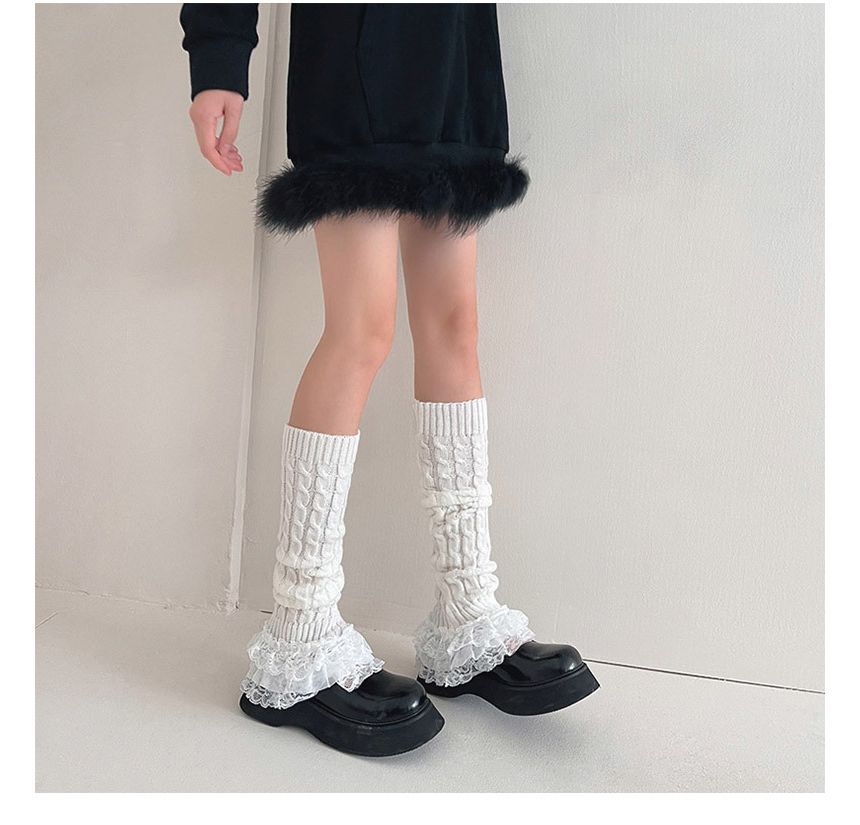 Ruffle Trim Leg Warmer SpreePicky