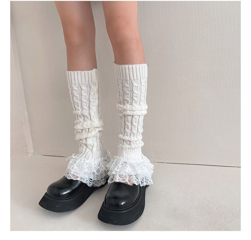 Ruffle Trim Leg Warmer SpreePicky