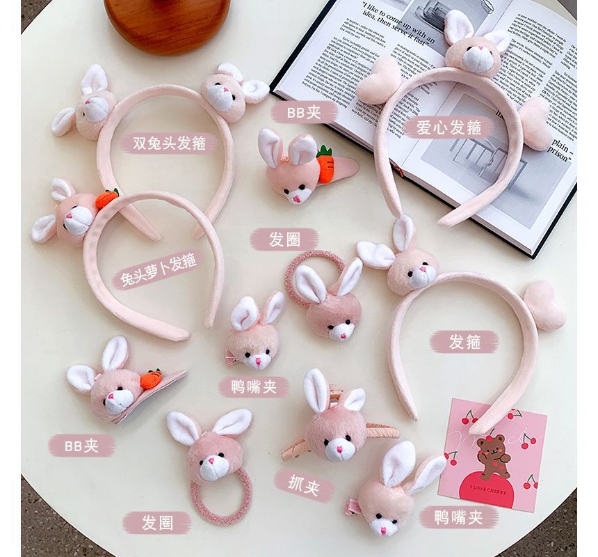 Rabbit Hair Clip / Headband / Hair Clamp / Hair Tie (various designs) SpreePicky