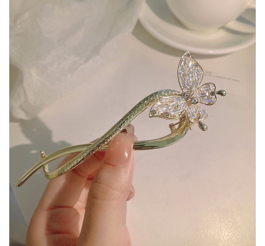 Butterfly Fringed Alloy Hair Stick / Hair Clip SpreePicky