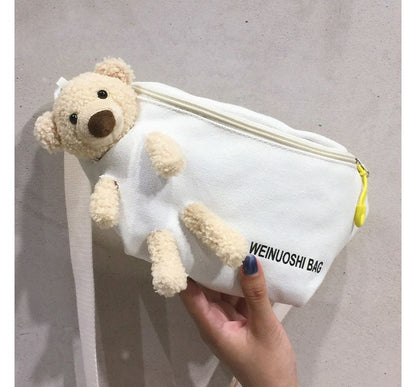 Teddy Bear Canvas Belt Bag SpreePicky