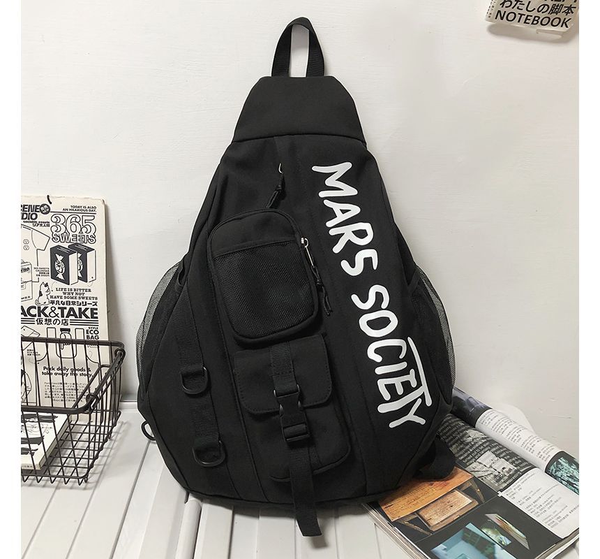 Lettering Nylon Sling Bag SpreePicky