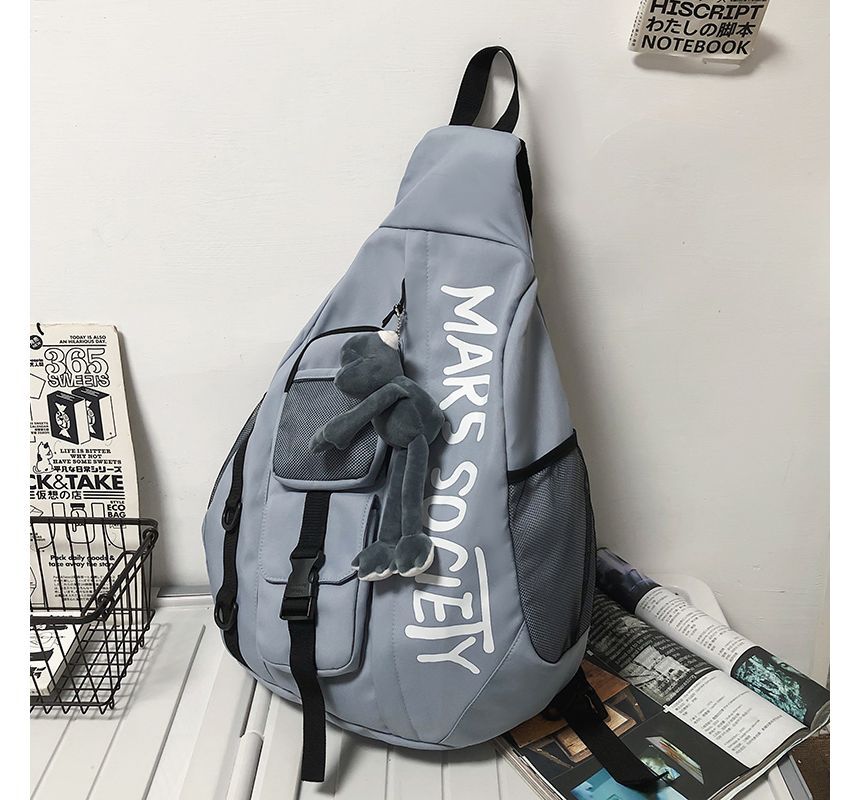 Lettering Nylon Sling Bag SpreePicky