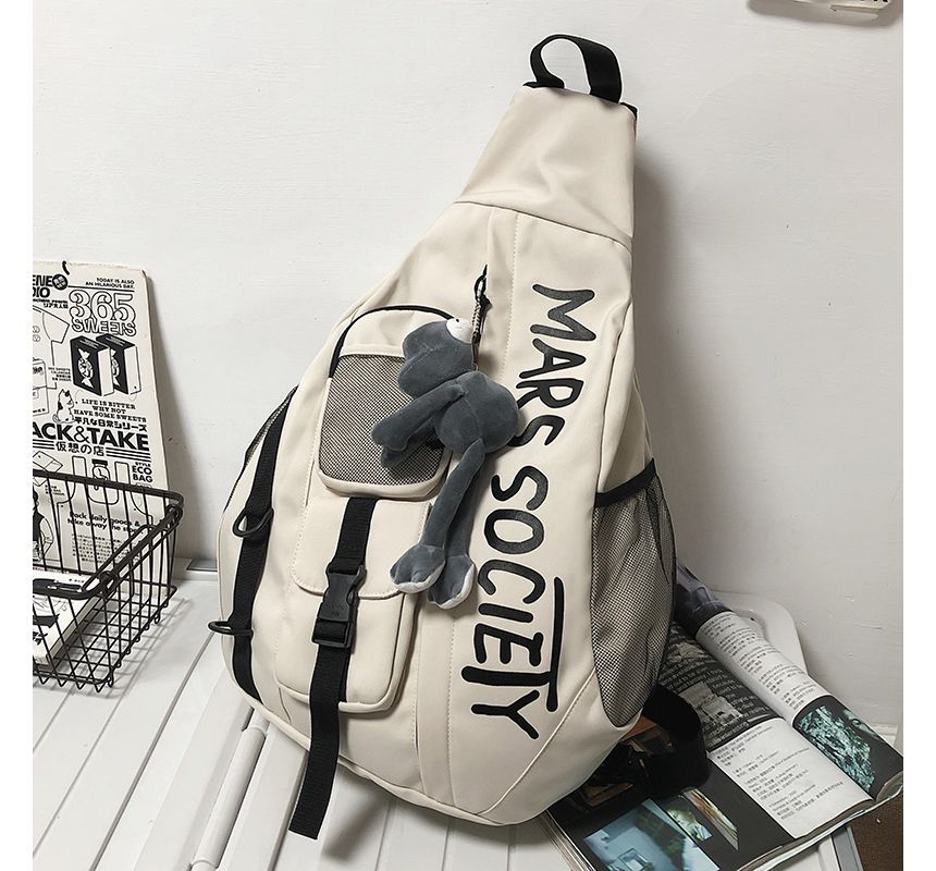 Lettering Nylon Sling Bag SpreePicky