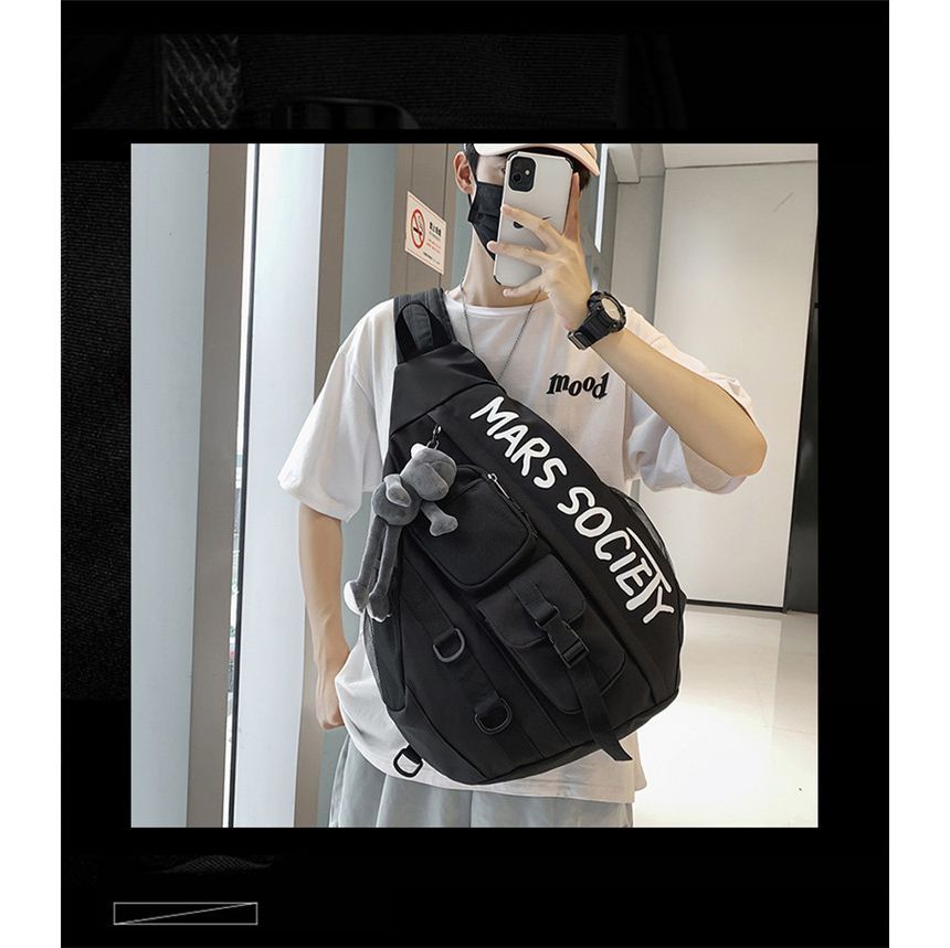 Lettering Nylon Sling Bag SpreePicky