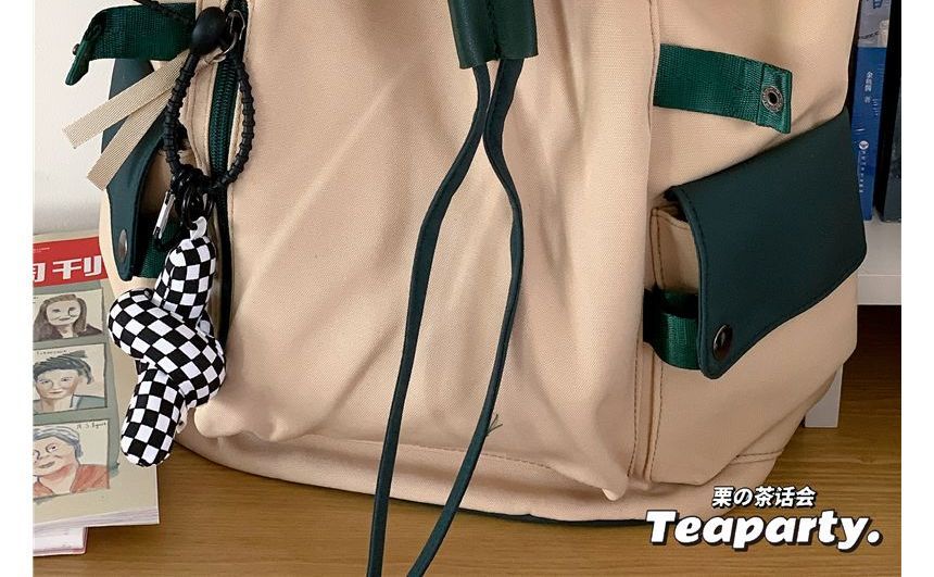 Lightweight Two Tone Flap Backpack SpreePicky