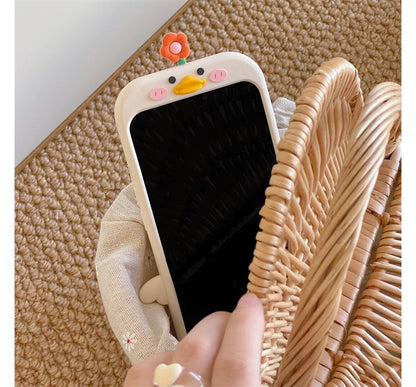 Floral Duck Phone Case - iPhone 14 Pro Max / 14 Pro / 14 Plus / 14 / 13 Pro Max / 13 Pro / 13 / 12 Pro Max / 12 Pro / 12 / 11 Pro Max / 11 / XS Max / XS / XR / X / 8 Plus / 7 Plus / 7 / 8 / SE SpreePicky