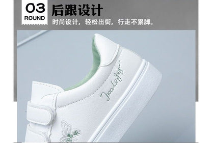 Butterfly Embroidered Adhesive Strap Sneakers SpreePicky