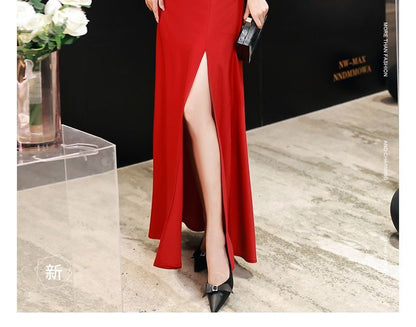 Strapless Gradient Sheath Evening Gown SpreePicky