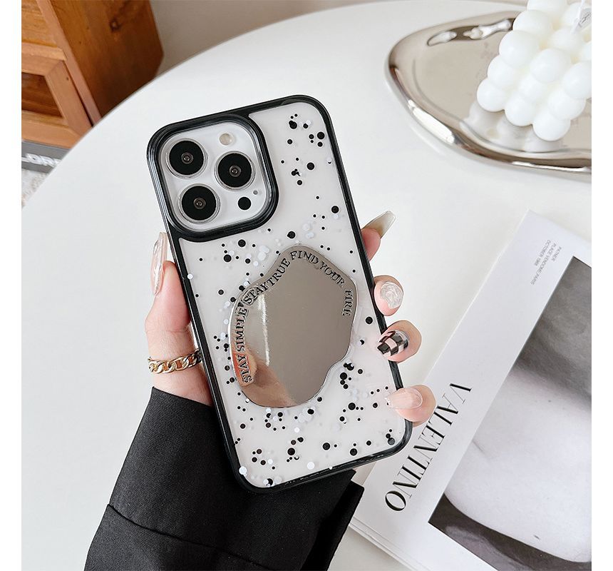 Splattered Mirrored Phone Case - iPhone 14 Pro Max / 14 Pro / 14 Max / 14 / 13 Pro Max / 13 Pro / 13 / 13 mini / 12 Pro Max / 12 Pro / 12 / 12 mini / 11 Pro Max / 11 Pro / 11 / SE / XS Max / XS / XR / X / 8 / 8 Plus / 7 / 7 Plus SpreePicky