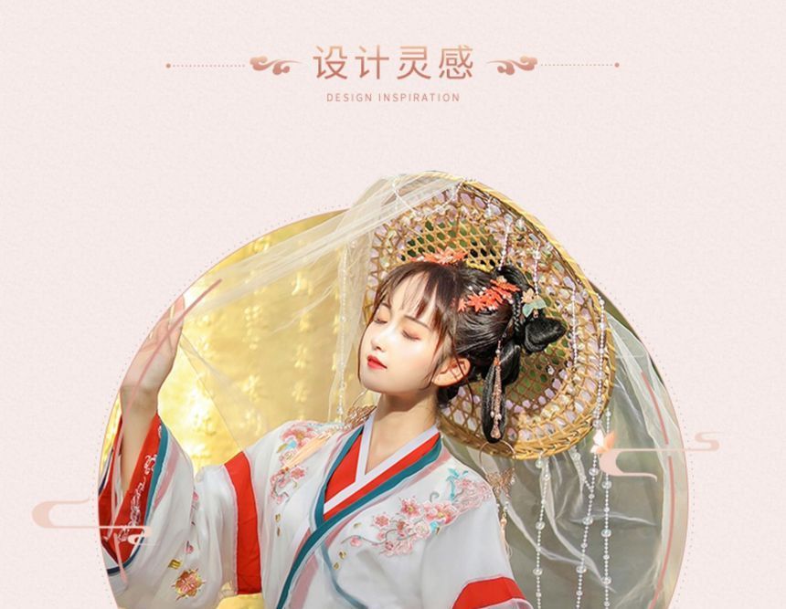 Floral Gradient Hanfu Costume Set SpreePicky