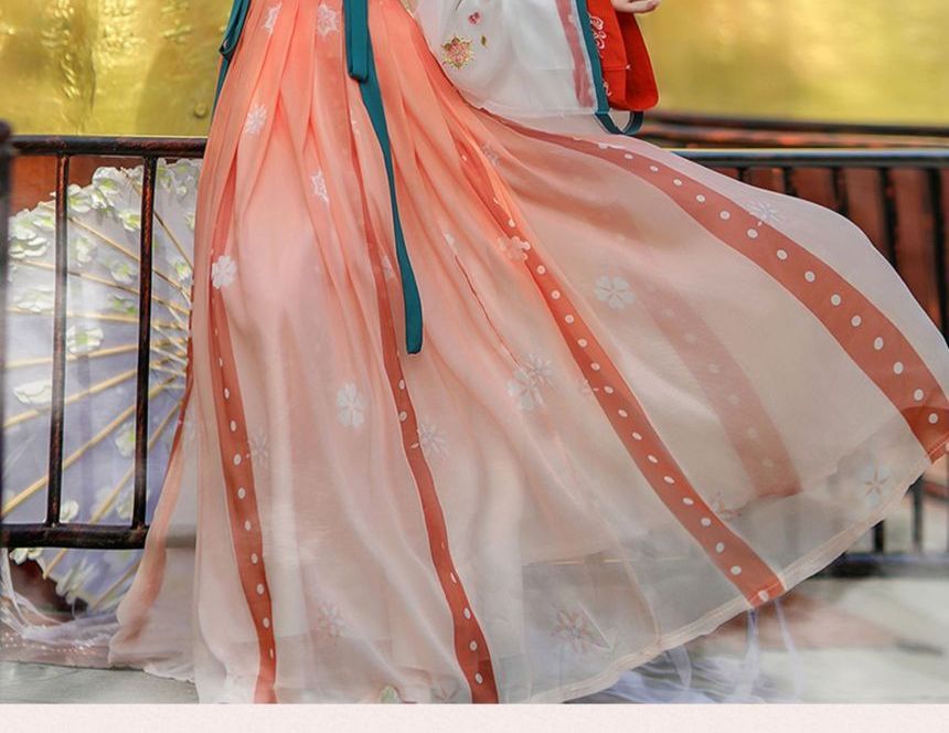 Floral Gradient Hanfu Costume Set SpreePicky