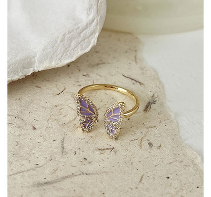 Butterfly / Faux Pearl Alloy Open Ring (various designs) SpreePicky