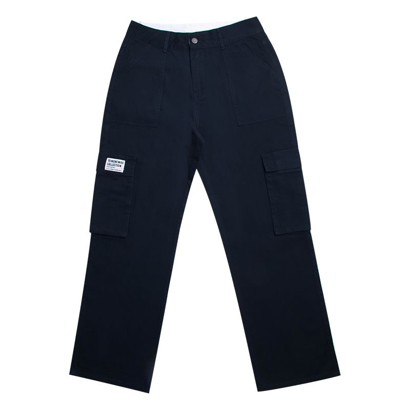 Low Waist Pocket Straight-Fit Cargo Pants SpreePicky