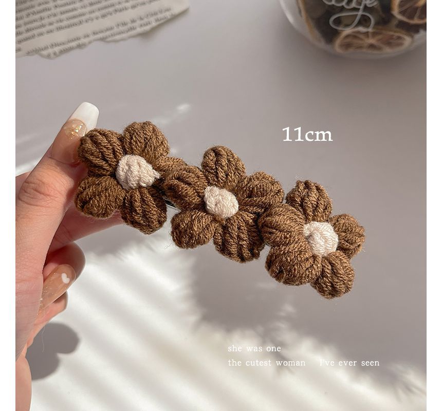 Floral Yarn Hair Clamp / Hair Clip / Headband SpreePicky