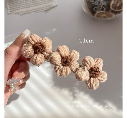 Floral Yarn Hair Clamp / Hair Clip / Headband SpreePicky