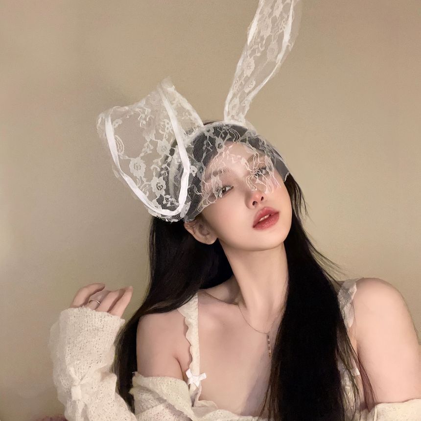 Rabbit Ear Lace Headband SpreePicky