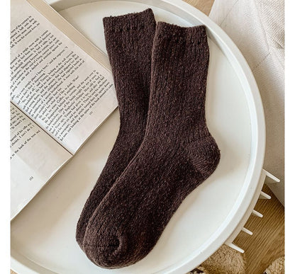 Set of 2 Pairs: Plain Ribbed Socks SpreePicky