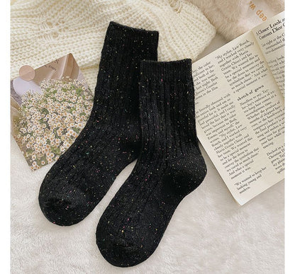 Set of 2 Pairs: Pain Splatter Ribbed Socks SpreePicky