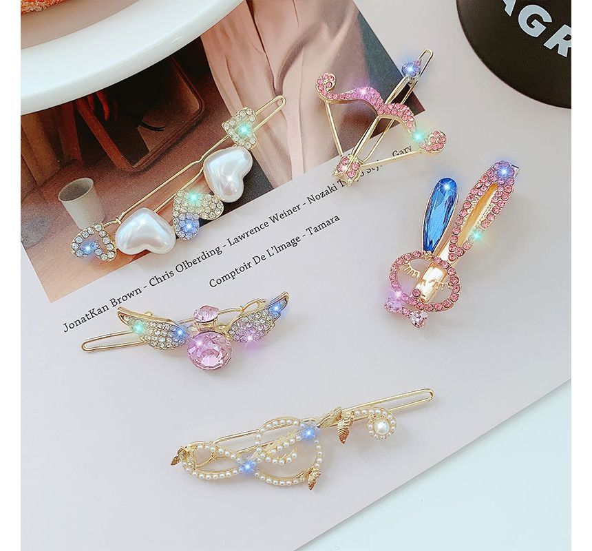 Rhinestone / Faux Pearl Alloy Hair Clip (various designs) SpreePicky