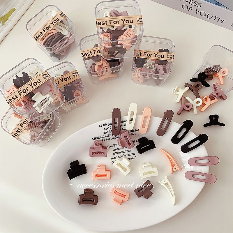 Set of 10: Acrylic Hair Clips SpreePicky