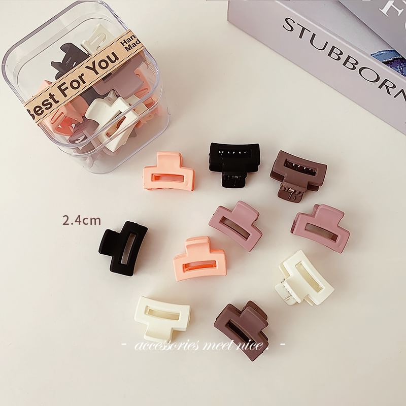 Set of 10: Acrylic Hair Clips SpreePicky