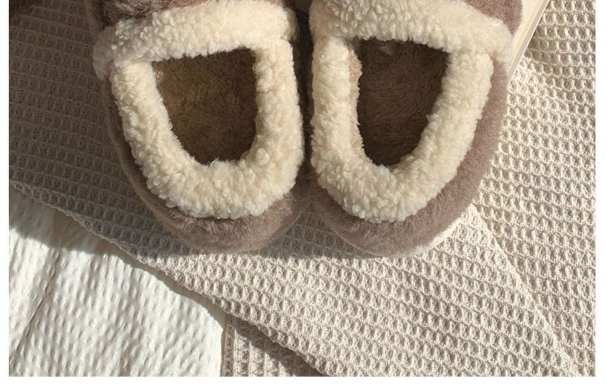 Label Applique Fluffy Slippers SpreePicky