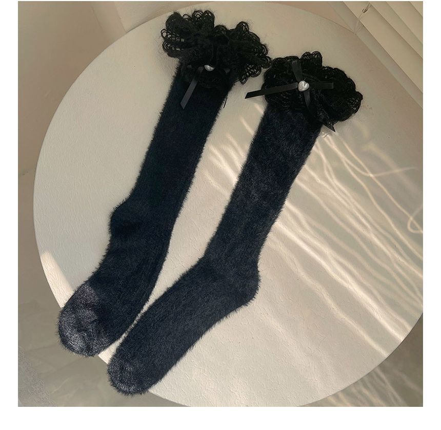 Bow Lace Trim Socks SpreePicky