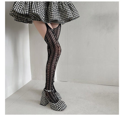 Patterned Fishnet Tights SpreePicky